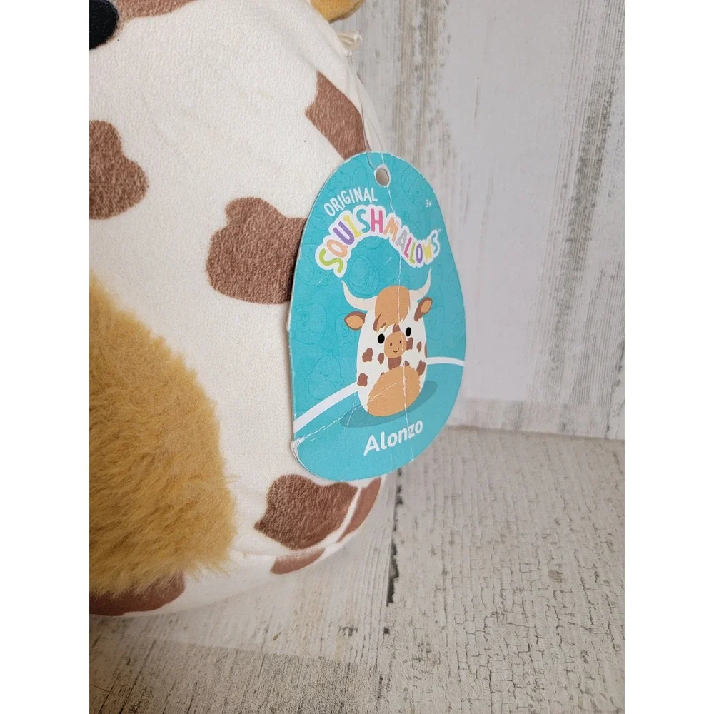 Squishmallow cow Alonzo longhorn animal toy plush zoo home decor farm